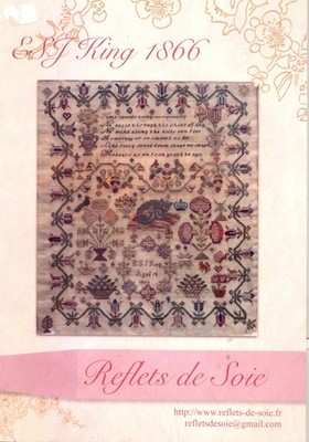 Reflets de Soie Cross Stitch Pattern ESJ King 1866 Sampler 2022