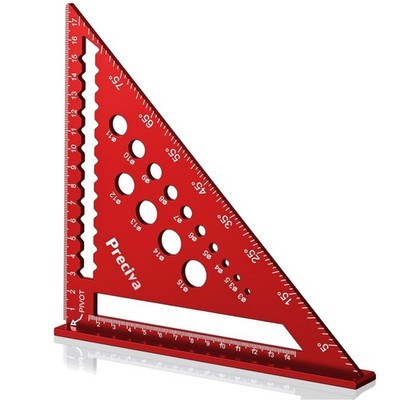 Carpenter's Square, Multifunctional Try Square Metal Aluminium Ruler Angle Gu...