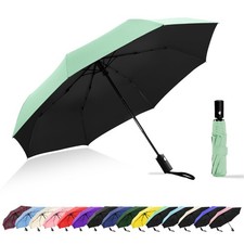 RusuiQinsan Travel Umbrella UV Sun Protection - Compact Mini Light Green