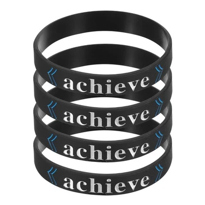 4Pcs Motivations-Armbänder für Achieve, Schwarz - Bild 1 von 4