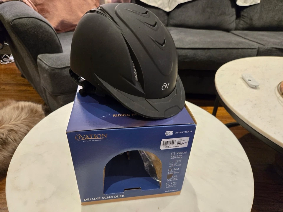 Шлем OVATION OV Deluxe школьный конный черный вентилируемый размер S/M - Изображение 4 из 4