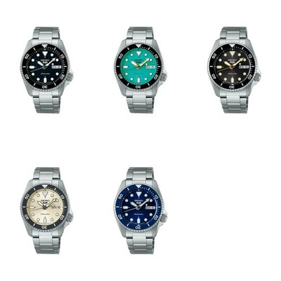 Seiko Uhr 5 Sports SKX Mid-Size ''Sports Style'' SBSA225/229/301/227/299 Silber