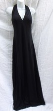 David Meister Evening gown sz 8 halter black beaded Tassel