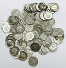 LOT OF 83 MIXED DATE PRE-1965 SILVER ROOSEVELT DIMES! $8.30 FACE VALUE! NR#G3146