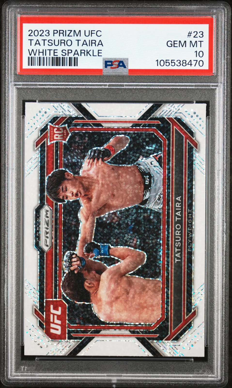 2023 Panini Prizm UFC Tatsuro Taira #23 White Sparkle PSA 10