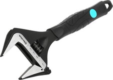 Image of DURATECH 8-Inch/200mm Adjustable Wrench, Wide Jaw Large Opening Black Oxide Fin