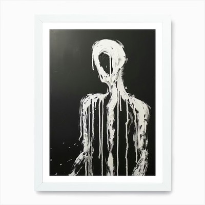Dripping Man Art Print Framed Wall Art Poster Canvas Print Picture