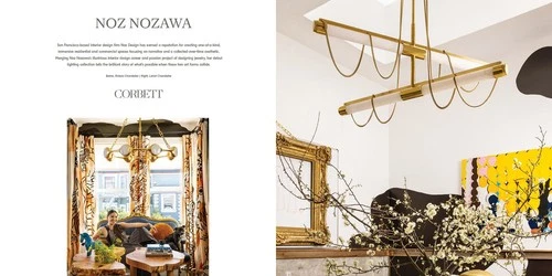 Corbett Lighting Daith 3 Light 48"W Multi Lighting Pendant - Brass - Picture 2 of 3