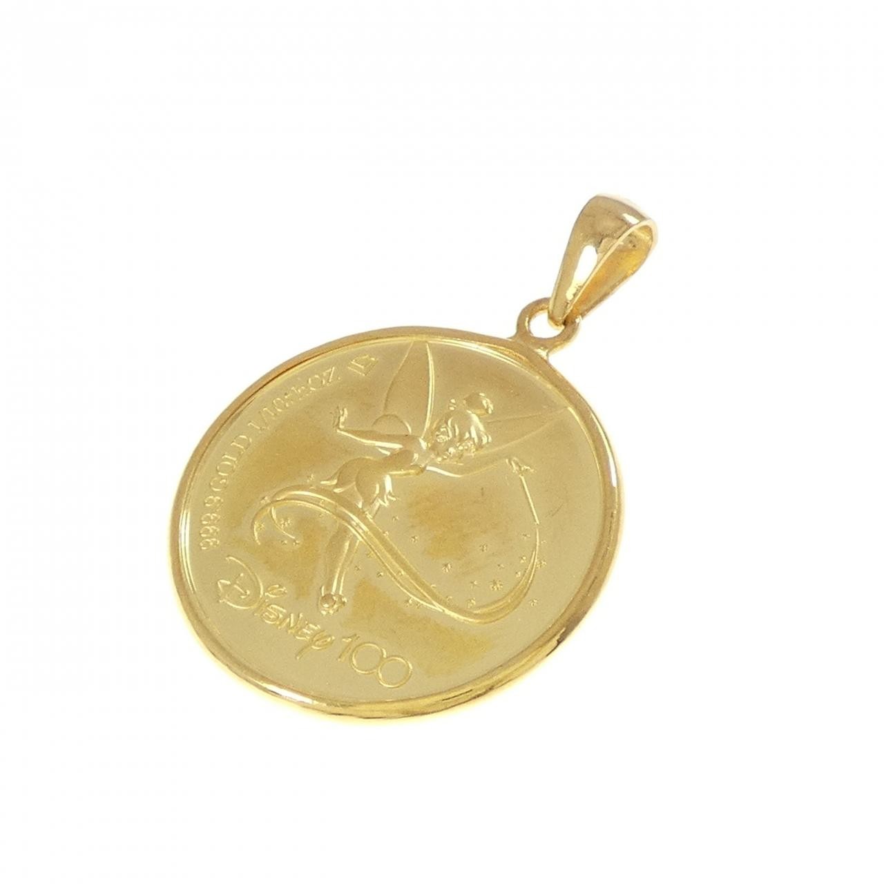 Authentic K24YG (frame) coin pendant #230-000-219-6120