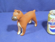 Vtg 1950's Bull Terrier Dog Stitched Vinyl Stuffed Animal Toy Mid Century Modern