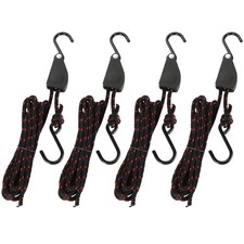 4 Pack Kayak Rope Tie Downs Ratchet Straps, 1/4" x 11.8ft Kayak Ratchet Tie D...