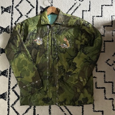 Vintage Vietnam War Souvenir Jacket 60s 70s Camo L US Military | eBay