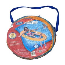 NIB SwimWays Spring Float Kids Boat Pool Float Blue Orange 5 Years Summer Party