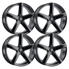 Set-4 2crave N55 20x8.5 5x4.75 10mm Glossy Black Wheels Rims 20 Inch