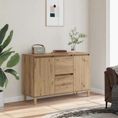 Buffet Armoire de Rangement Meuble Salon Chêne Fumé Bois d'Ingénierie vidaXL - Photo 1/4
