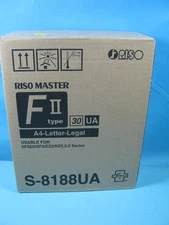 Riso Master S-8188UA F II A4 Letter-Legal Thermal Master 2 Rolls - NEW