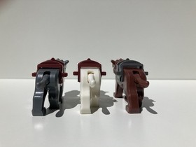 *NEW* LOTR Wargs x3 Custom Lego Hobbit (Gray, White, Brown)