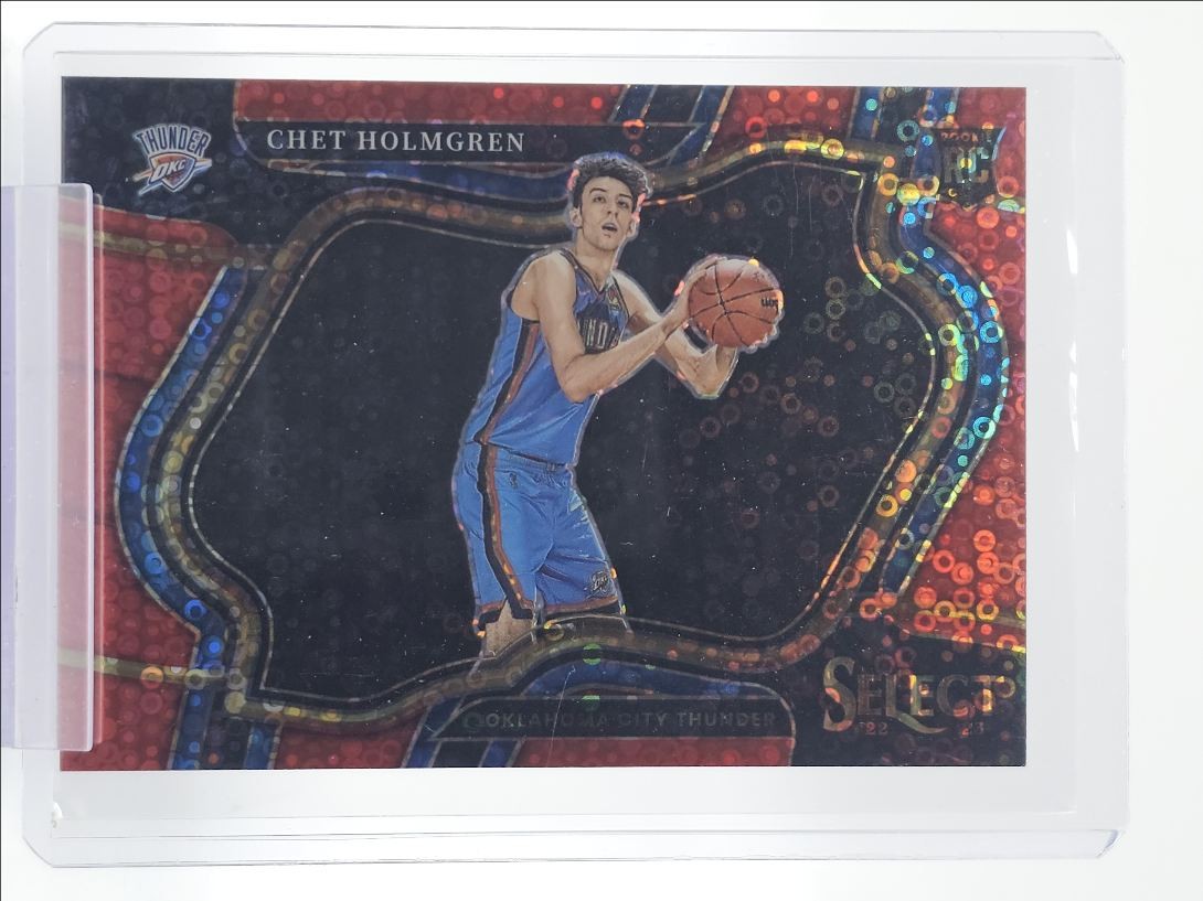CHET HOLMGREN 2022-23 SELECT COURTSIDE ROOKIE RED DISCO PRIZM RC /49 Q4935