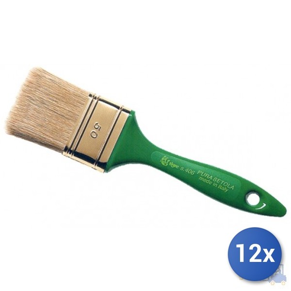 12X Pennellessa DreibüRste Set Reine Naturborsten 406 Kunststoffgriff 50 Mm-image
