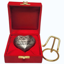 Personalized Mini Heart Keepsake Cremation Urn for Ashes with Stand  Box