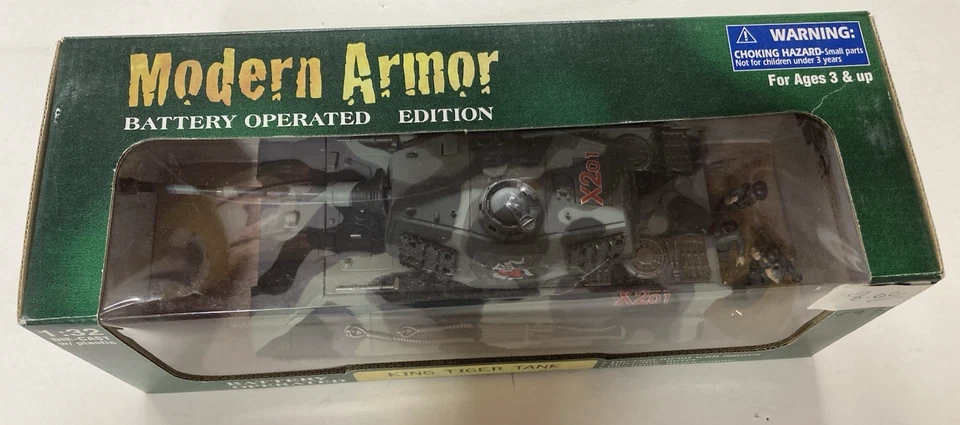 Modern Armor King Tiger & Sherman M4A3 Tanks Battery operated 1:32 Scale - Image 3 of 4