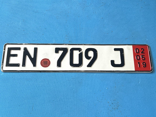 Original German EN 709 J License Plate Expired Ennepe Ruhr Kreis Vintage