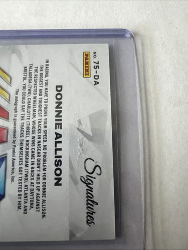 Panini Donruss NASCAR 2023 75 aniversario firmas #75-BA Donnie Allison - Imagen 4 de 4