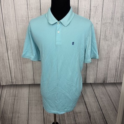Izod Advantage Performance Men's Large Blue Natural Stretch Short Sleeve Polo