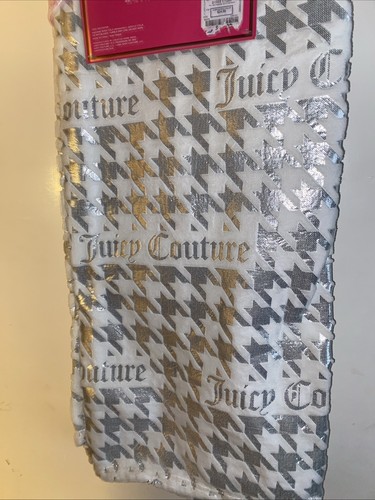Neu mit Etikett Juicy Couture 50 x 70 Zoll Plüsch Überwurf Decke Allover-Druck plus Aufhänger Zuhause - Bild 2 von 6
