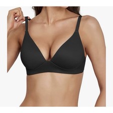 Far-free Women's Triangle Bralette Push Up Deep V Bra, Padded Plunge Wireless...