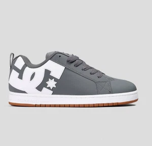 DC  Men's Court Graffik 300529 Shoe Leather Skate Sneakers Grey/White(061)