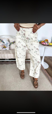 Barrel Jeans with floral design. Purchased from local online boutique