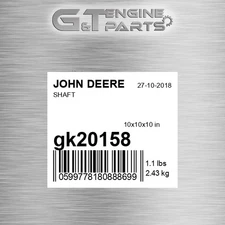 GK20158 SHAFT fits JOHN DEERE (Surplus Open Box)