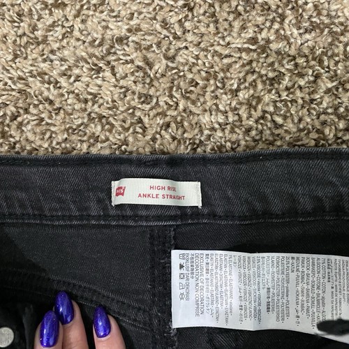 Levi Strauss Youth Girl's High Rise Stretch Adjustable Waist AnkleStraight Jeans - Picture 4 of 4