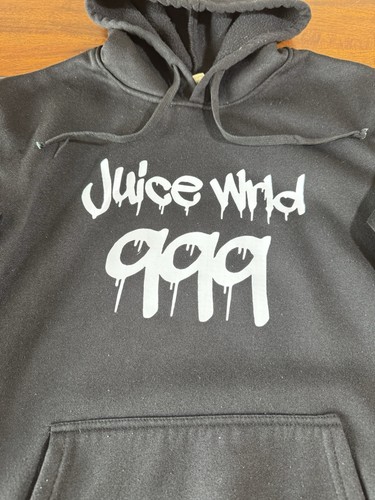 juice wrld 999 pop singer rapper Black music merch hoodie size medium - 第 3/6 張圖片