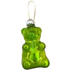 Green Apple Gummy Bear Glass Ornament Decoration Party Supply Birthday Candy