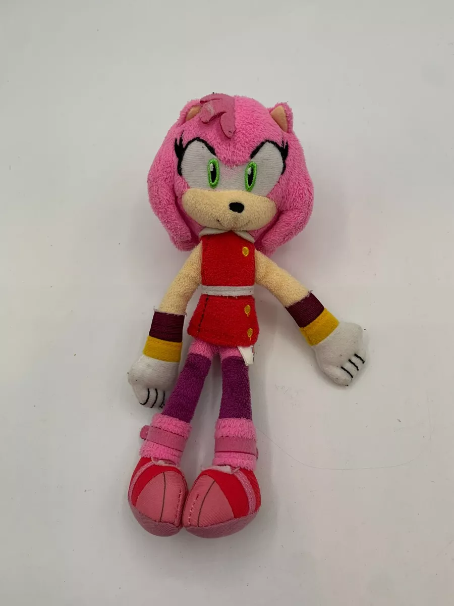 Small 8 TOMY Amy Rose Plush, A Sonic The Hedgehog Stuffed Toy Character,  ©SEGA