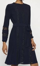 NWT Lauren Ralph Lauren Size 6 Women's Navy Blue Long Sleeve Cocktail Dress