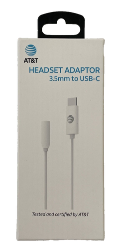 AT&T 3.5mm to USB-C Audio Headset Adapter - White NEW !!! - Picture 1 of 1