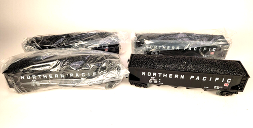 MTH 4-Bay Hopper Autos - Northern Pacific mit Kohle # 30-7531 - NEU - 4 Stück