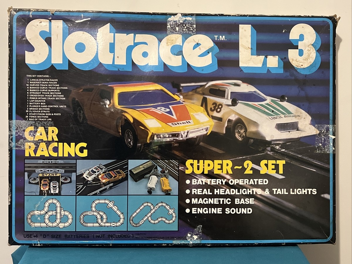 イタリアンジョブスロットカー3台セット Slotrace L.3 Vintage 80's Slot Car Racing Set Maserati