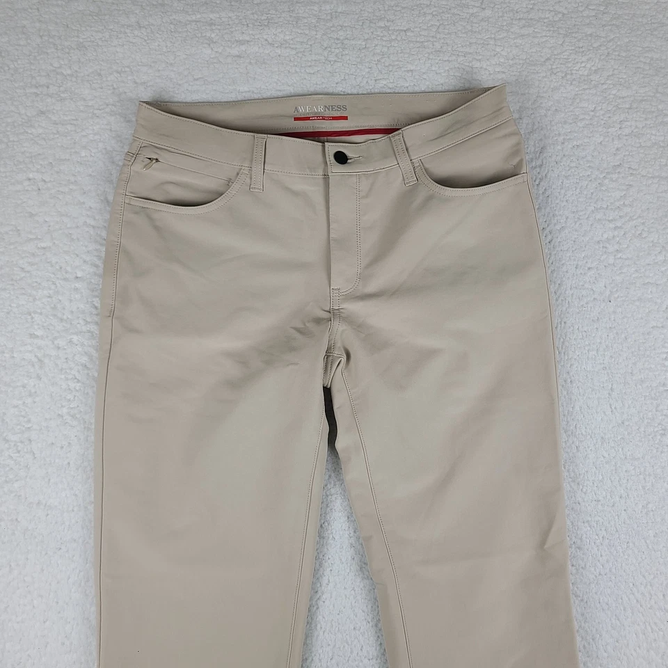 Kenneth Cole Pants Mens 32x32 Beige Awearness Performance Awear Tech Golf Chino - Image 2 of 4