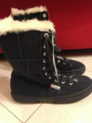 superga alte con pelo