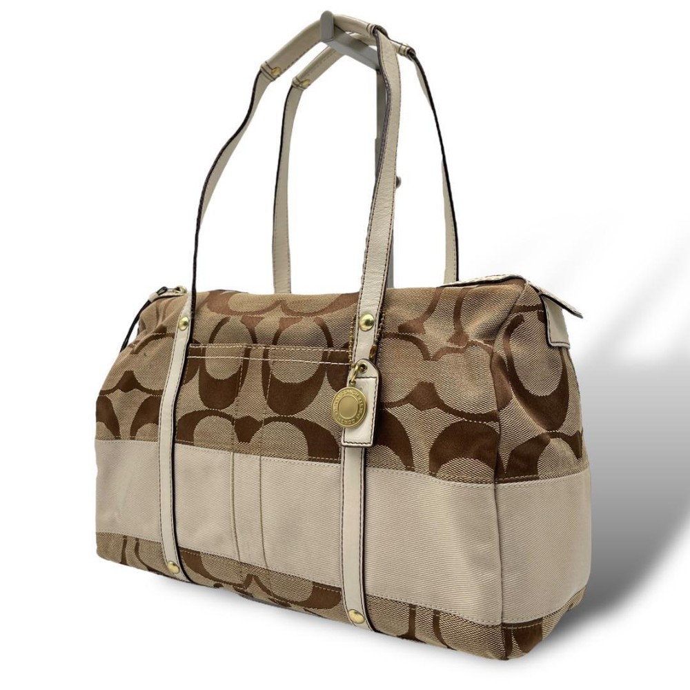 C-1 Coach 2005 Tote Bag F11102 Signature Shoulder