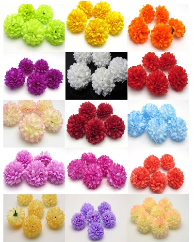 30pcs Daisy Fake Silk Spherical Heads Bulk Flower peony heads wedding decoration - Afbeelding 1 van 54