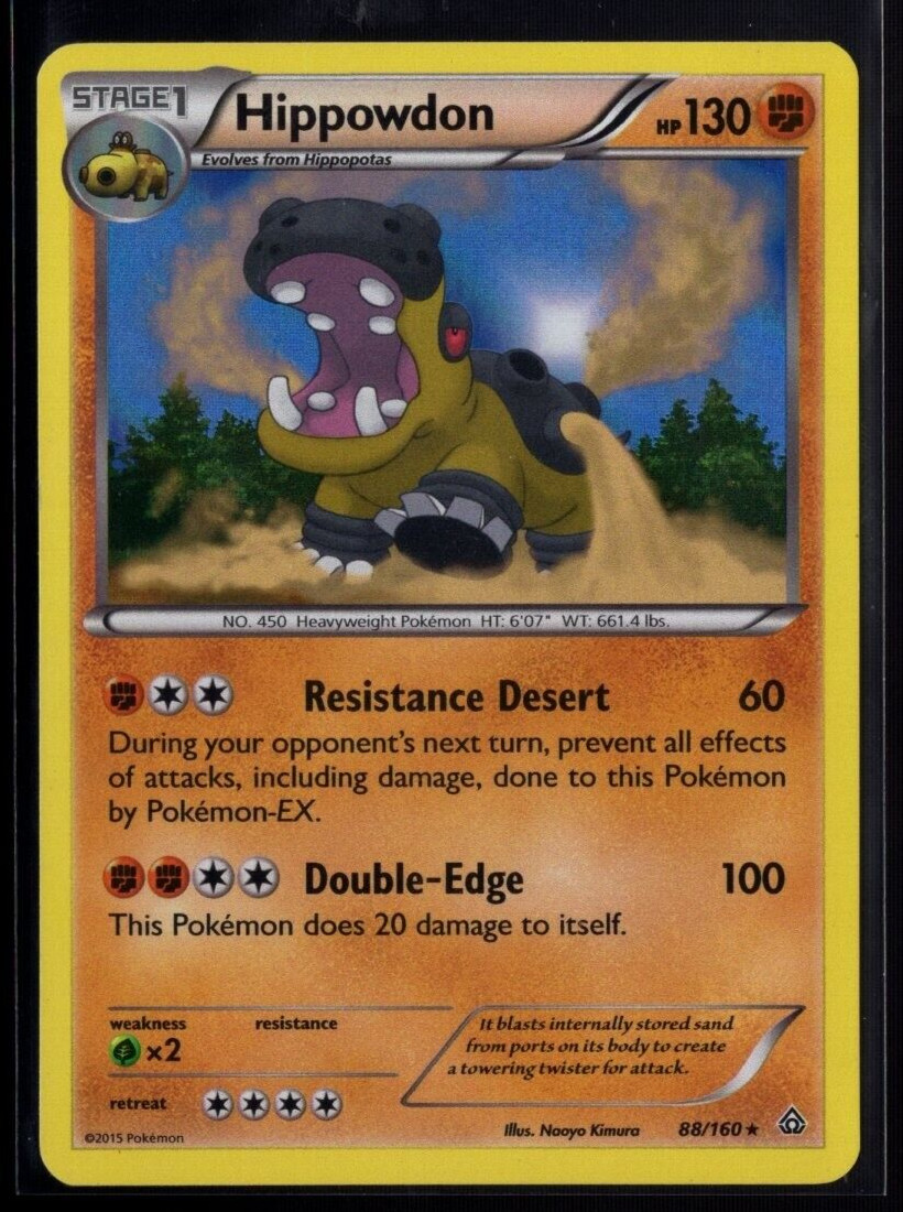 Hippowdon 88/160 Holographic Rare XY Primal Clash Pokemon TCG LP/NM