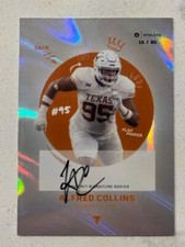 ALFRED COLLINS 2024 Onit Texas Longhorns Football Silver On Card AUTO # 15/80