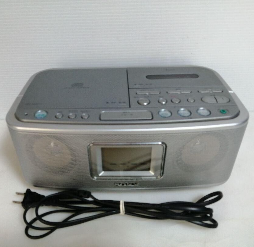 SONY CD Radio Cassette Recorder CFD-E500TV Silver AC100V 15W 50