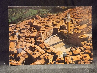 Siena Italy Il Campo Veduta Aerea The Field View From The Plane Postcard (352)