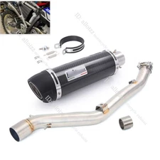 For Suzuki DRZ400 2000-25 Motorcycle Whole Exhaust Header Pipe Carbon Muffler